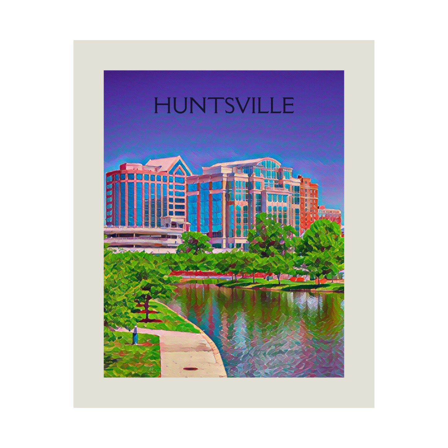 Huntsville Alabama City Painting Poster