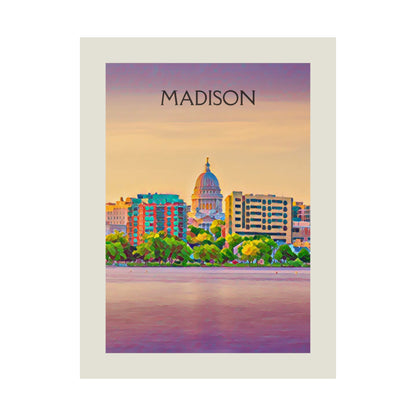 Madison Wisconsin City Painting Poster