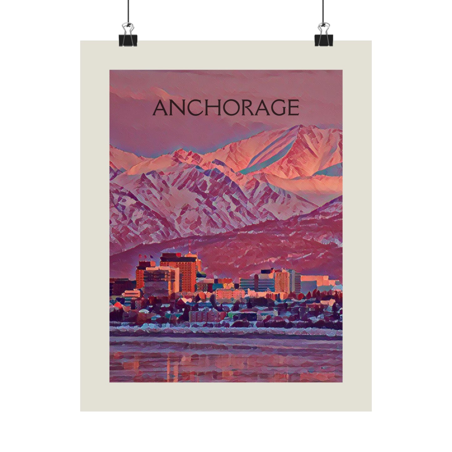 Anchorage Alaska City Painting Poster