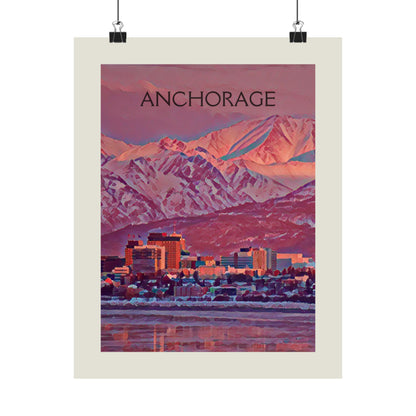 Anchorage Alaska City Painting Poster