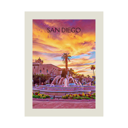 San Diego California City Painting Poster