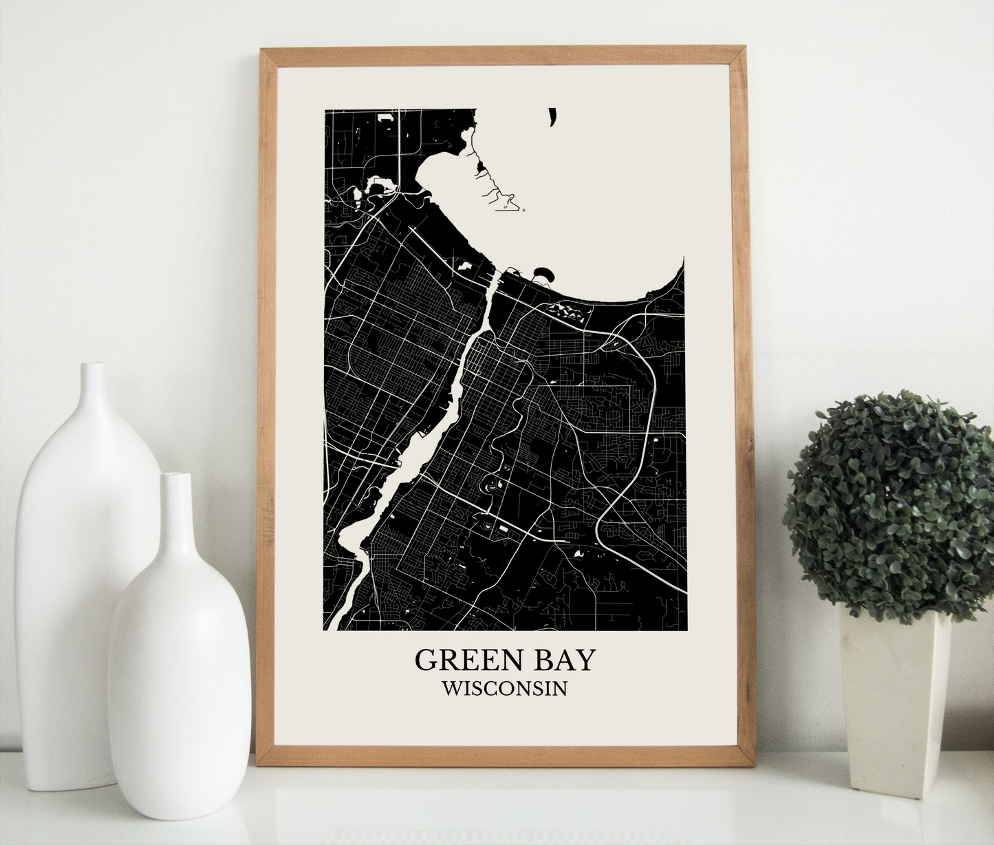 Green Bay Wisconsin Map Print