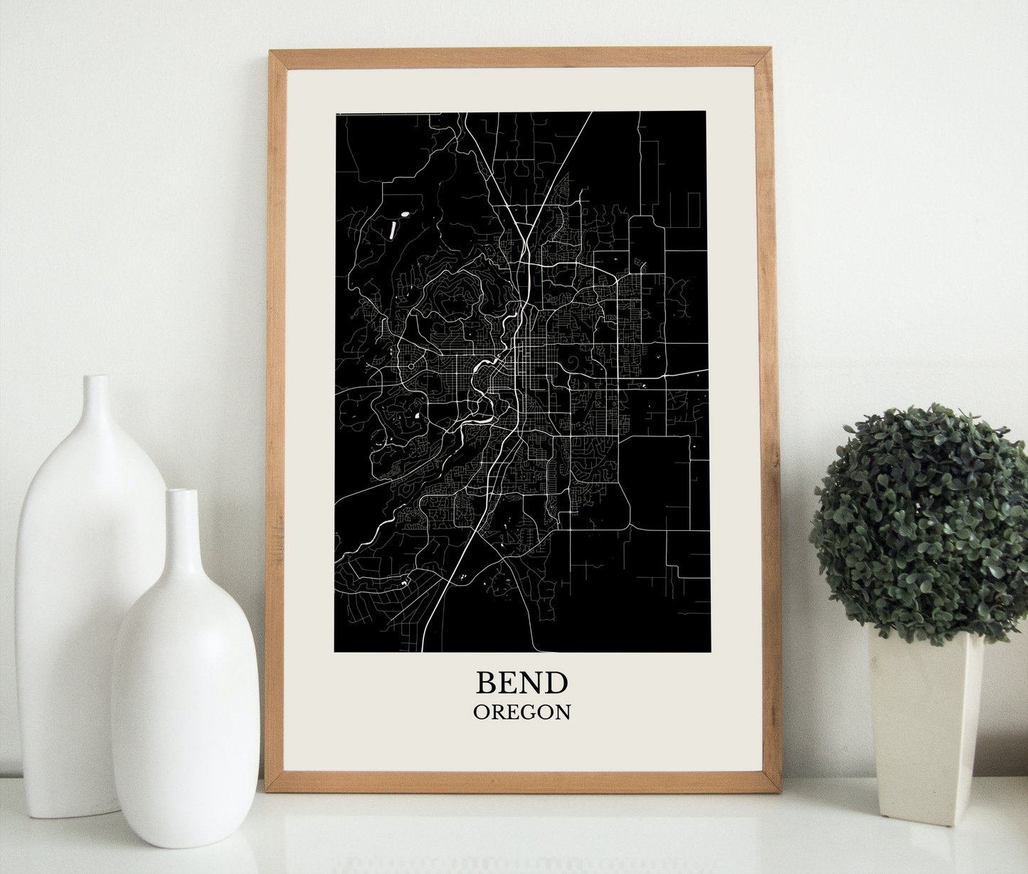 Bend Oregon Map Print