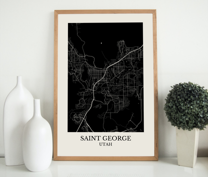 St George Utah Map Print