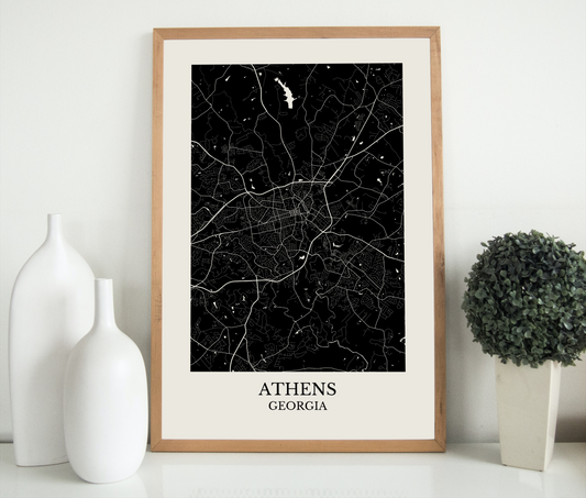 Athens Georgia Map Print